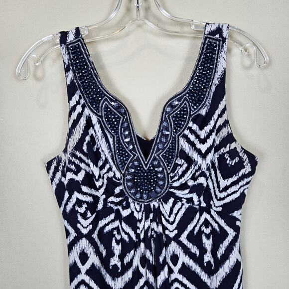 dressbarn Monochrome Geometric Maxi Dress - Picture 5 of 14